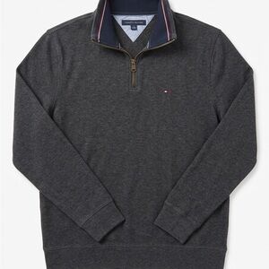 Tommy Hilfiger Men's Charcoal Zip-Up Sweater